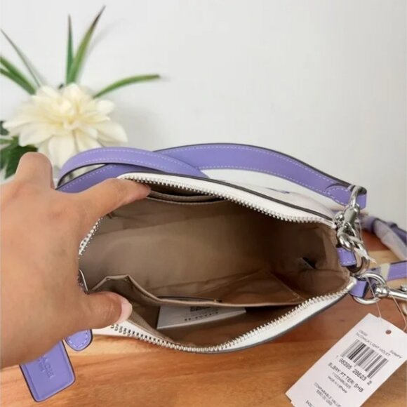 NWT Coach Teri Shoulder Bag In Signature Canvas With Blueberry Print - Picture 6 of 6